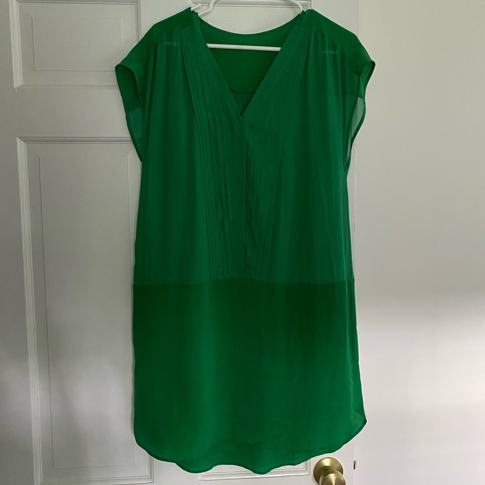 Madewell, green shift dress